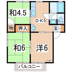 郡山富田駅 徒歩36分 1階の物件間取画像